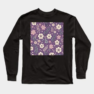 Purple Floral Long Sleeve T-Shirt